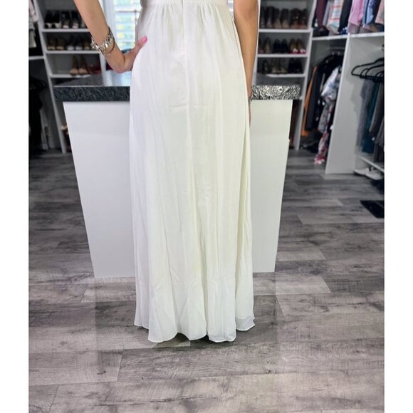 Lulu's White Lace Flowy Maxi Gown Dress $99 NWT - Picture 12 of 14